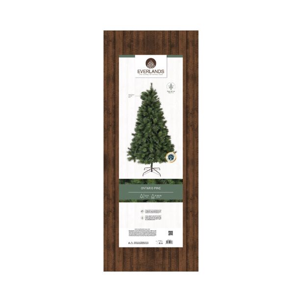 ZELENA NOVOLETNA JELKA ONTARIO PINE IZ UMETNE MASE, VIŠINE 210 CM