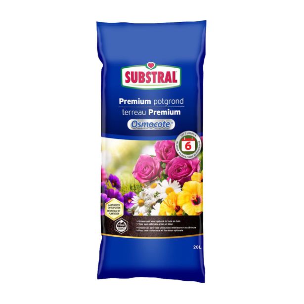 ZEMLJA UNIVERZALNA ZA LONČNICE Z OSMOCOTI SUBSTRAL PREMIUM 20 L