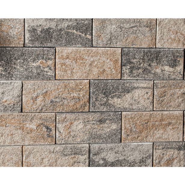 BETONSKI IZDELEK ZOBEC ZIDAK 1 STRANO LOMLJEN BELO-OKER-ČRN 200X400X190