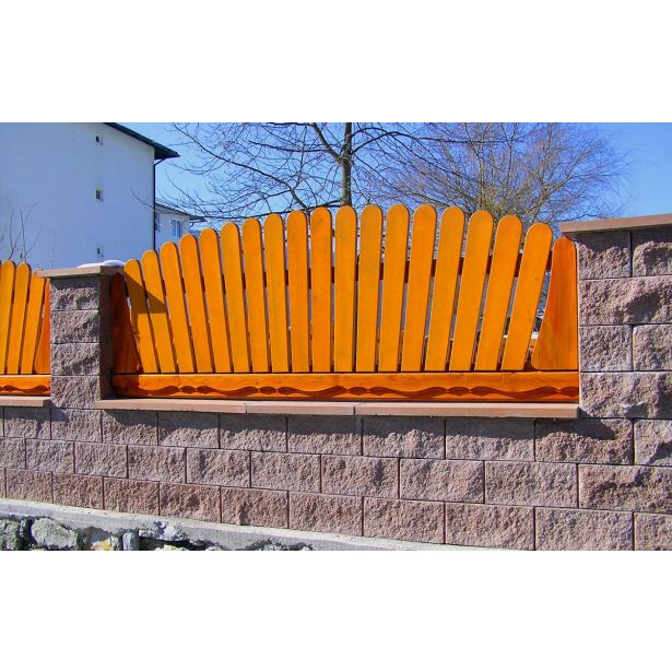 BETONSKI IZDELEK ZOBEC ZIDAK 1 STRANO LOMLJEN RJAV 200X400X190 MM