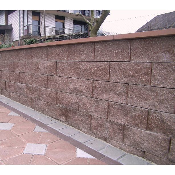 BETONSKI IZDELEK ZOBEC ZIDAK 1 STRANO LOMLJEN RJAV 200X400X190 MM