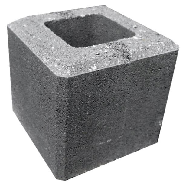 BETONSKI IZDELEK KOGRAD ZIDAK FUTURA TREND POLOVIČKA 20X20X19 ČRNA