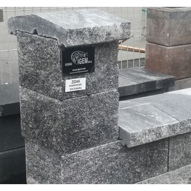BETONSKI IZDELEK KOGRAD ZIDAK STEBER 3C MIX KLASIKA 25X25X19