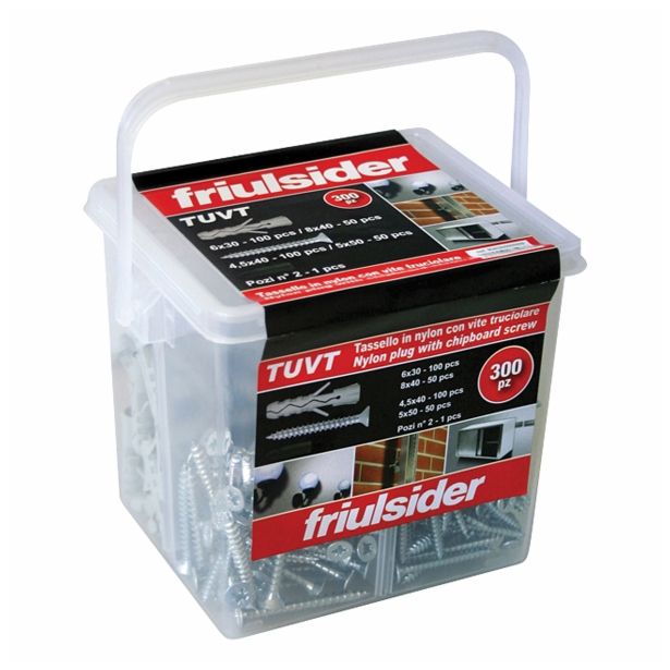 ZIDNI VLOŽEK Z VIJAKOM SET VLOŽKI Z VIJAKI TUVT VL6X30+8X40+V.4.5X40+5X50