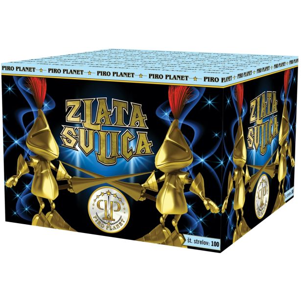 BATERIJA PIRO PLANET ZLATA SULICA+GODZILA 1800 G / KAT. F3