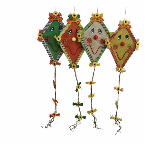 JESENSKA DEKORACIJA GLOSSTYLE ZMAJ 40X43X110 CM RAZLIČ- NE BARVE Z NAPISOM