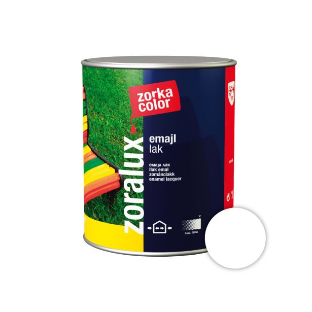 POKRIV.PREM.ZA KOV.,LES ZORKA DEKOR ZORALUX EMAJL LAK BELA 0.75 L 1503