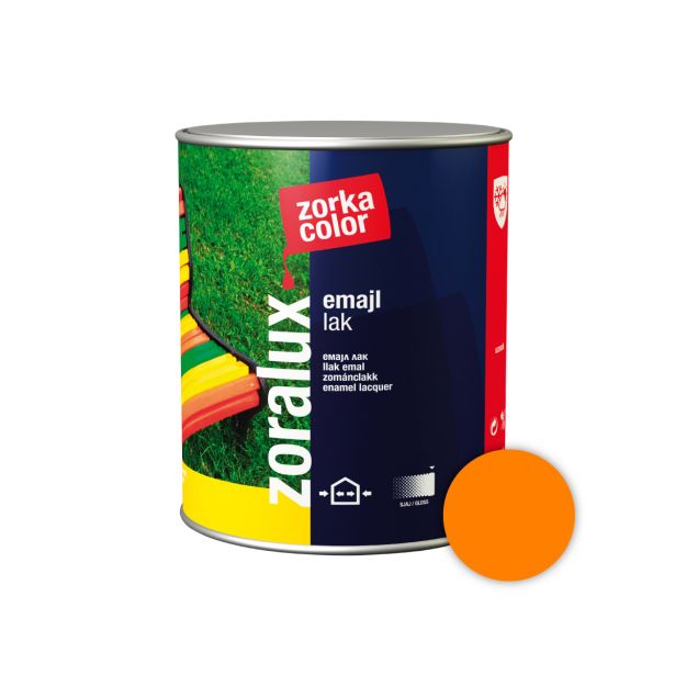 POKRIV.PREM.ZA KOV.,LES ZORKA DEKOR ZORALUX EMAJL LAK ORANŽNA 0.75 L 2438
