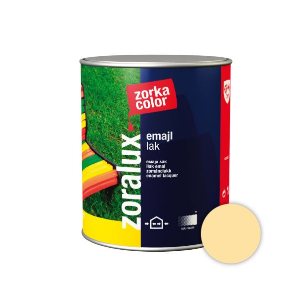POKRIV.PREM.ZA KOV.,LES ZORKA DEKOR ZORALUX EMAJL LAK SLONOVA KOST 0.75 L 4202
