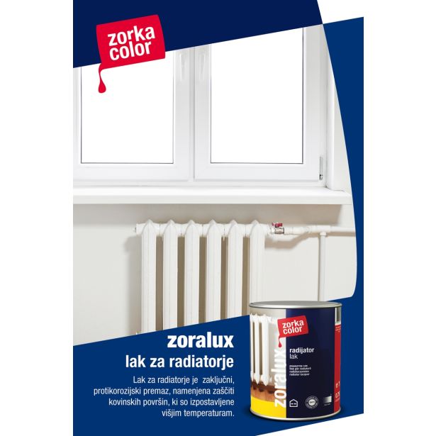 POKRIVNI PREMAZ ZORKA DEKOR ZORALUX RADIATOR LAK BELA 0.75 L 1503