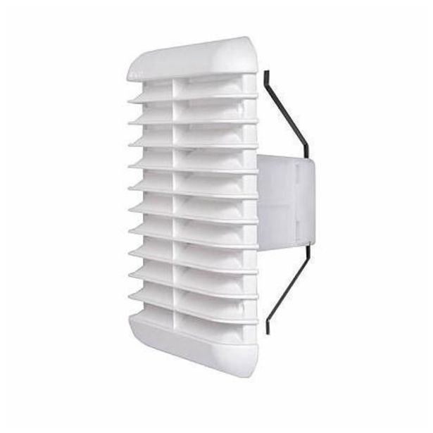 ZRAČNIK BREZ REGULACIJE VAFRA PVC FASADNI 166X166 KVADRATNI Z VZMETJO