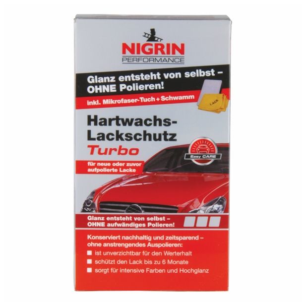 ZUNANJA AVTOKOZMETIKA NIGRIN ZAŠČITA ZA LAKE S TRDIM VOSKOM, GOBA+KRPA, 300ML