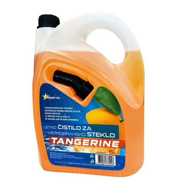 ZUNANJA AVTOKOZMETIKA POWER OIL ČISTILO ZA VET. STEKLO 5L TANGERINA - LETNO