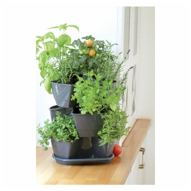 ZUNANJA POSODA JAGODNIK PVC COUBI SET ANTRACIT