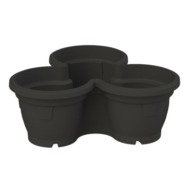 ZUNANJA POSODA ROMA 38.5X38.5X17CM ANTRACIT