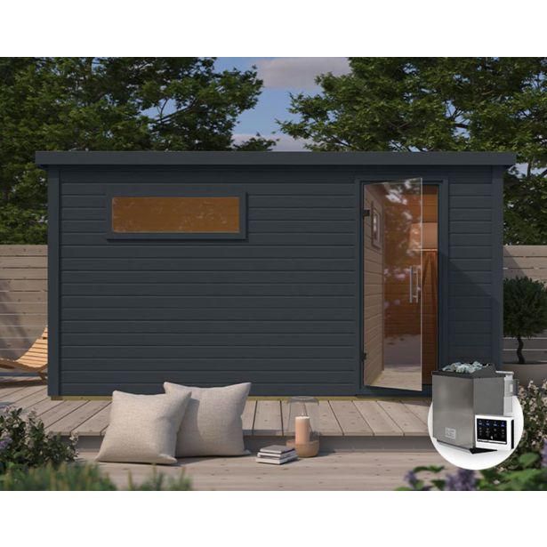 ZUNANJA SAVNA KARIBU 38 MM HYTTI 6+9KW BIO-KOMBINIRANA PEČ