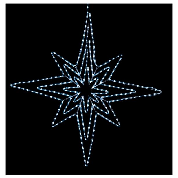 LUČKE MQ ZVEZDA 3X LED BELA S S SV. EFEKTOM 135X135 CM