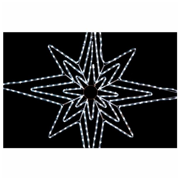 LUČKE MQ ZVEZDA 3X LED BELA S S SV. EFEKTOM 135X135 CM