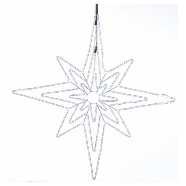 LUČKE MQ ZVEZDA 3X LED BELA S S SV. EFEKTOM 135X135 CM