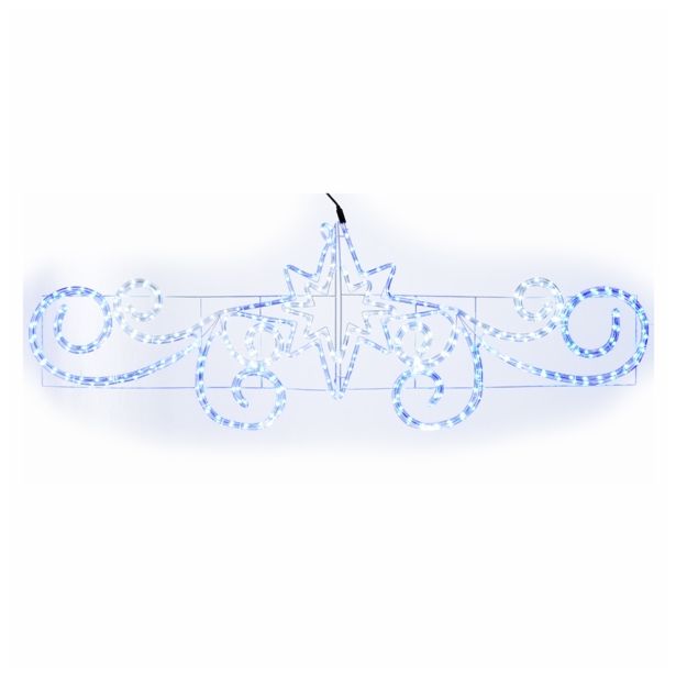 LUČKE MQ ZVEZDA LED 180X62 CM MODRO/BELE BARVE