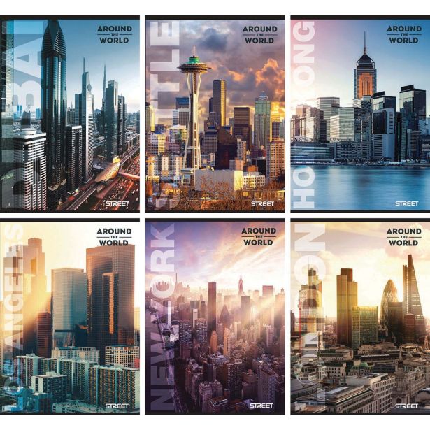 ZVEZEK STREET AROUND THE WORLD 54L A5 80GR