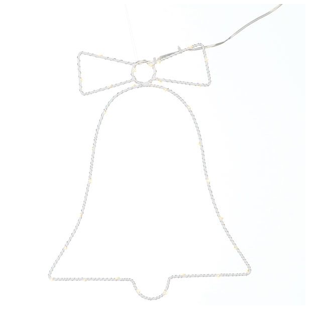 LUČKE MQ ZVONEC 25X30 CM 30 MINI LED TOPLO BELE PRITISKAČ