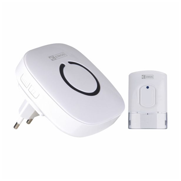 ZVONEC EMOS BREZŽIČNI BEL 52 MELODIJ 1 ENOTA ZA VTIČ.+ 1 TIPKA