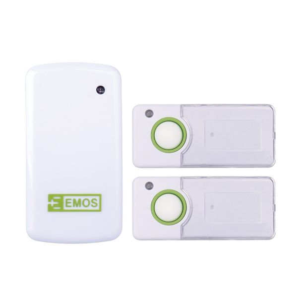 ZVONEC EMOS BREZŽIČNI BEL/ZELEN 3 MEL 1 ENOTA ZA VTIČN.+2 TIPKI