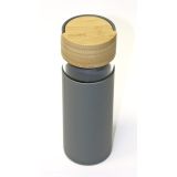 STEKLENICA ZA VODO DOMY 480 ML POKROV IZ BAMBUSA SIVA