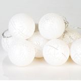 LUČKE MQ 10 LED KROGLE TOPLO BELE FI 8 CM BATERIJSKE