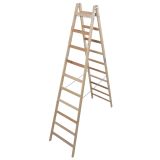 PROSTOSTOJEČA LESTEV KRAUSE 10 STOPNIČNA LESENA