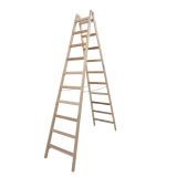 PROSTOSTOJEČA LESTEV KRAUSE 10 STOPNIČNA LESENA