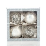 STEKLENA BUNKA GLOSSTYLE 100 MM 4/1 BELA 2 Z IN 2 BREZ DEKORJA