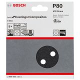 SAMOPRITRILNI BRUSNI DISK BOSCH 5- DELNI SET F355 ČRN 125MM 8 LUKENJ P80