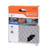 KROŽNA ŽIČNA ŠČETKA TACTIX 125MM NAVOJ M14 FE 0.30MM PLETENA ŽICA