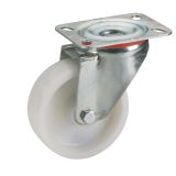 KOLO Z GIBLJIVO VILICO DÖRNER + HELMER 125X35MM PLOŠČA 100X85MM POLIAMID, BEL