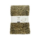 DEKORATIVNA ODEJA 130X170 CM, KRZNO LEOPARD RJAVA