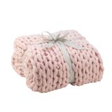 DEKORATIVNA ODEJA MQ 150X200 CM PLETENA ROZA