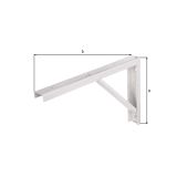 KOVINSKI NOSILEC POLICE 175X300 MM, GALV., BEL U PROFIL