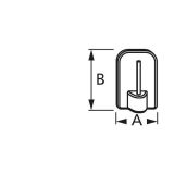 OBEŠALO 17X24 SAMOLEPILNA KLJUKA BELA V ZAVITKU 4 KOS