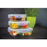 VEČNAMENSKA DOZA STEUBER 1860 ML STEKLENA PRAVOKOTNA , PVC POKROV