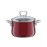 LONEC / KOZICA RIESS KOZICA 6.5L 24 CM VISOKA S STEKL. POKROVOM ROSSO