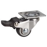 POHIŠTVENO KOLO DÖRNER + HELMER 25X12.5MM PLOŠČA 38X30MM GIBLJIVO Z ZAVORO