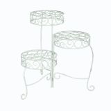 STOJALO ZA ROŽE 3-NIVOJSKO FRENCH COUNTRY 66 CM UMAZANO BELO