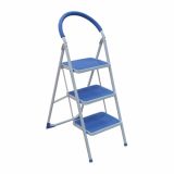 KOVINSKA PROSTOSTOJEČA LESTEV MQ 3 STOPNIČNA, MODRA/SIVA PVC OBLOGA