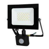 LED ZUNANJI REFLEKTOR COMMEL 30W ECONOMY LINE SMD ČRN S SENZORJEM