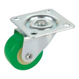 POHIŠTVENO KOLO DÖRNER + HELMER 30X14 MM PU-KOLO NOSIL. 20KG/KOLO ZELEN