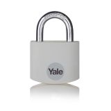 CILINDRIČNA OBEŠANKA 32 MM, ALU-SIVA, YALE STANDARD S3 KLJUČI, V SKLADU Z EN 12320:2012 - VARNOSTNI RAZRED 1