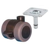 POHIŠTVENO KOLO DÖRNER + HELMER 35MM PLOŠČA 38X38MM Z ZAV DVOJNO, MEHKA TLA PARKET