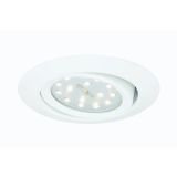 VGRADNA STROPNA SVETILKA 3X3.5W FI=82MM WW BELA, GIBLJIVA